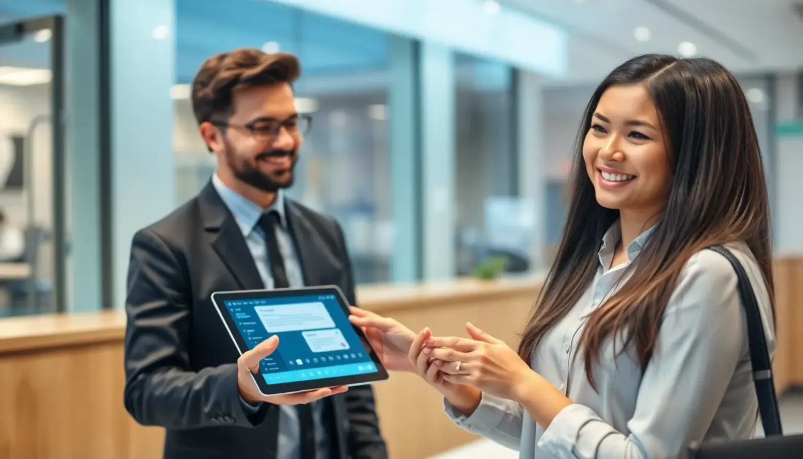 AI enhances operational efficiency in a collaborative office space.