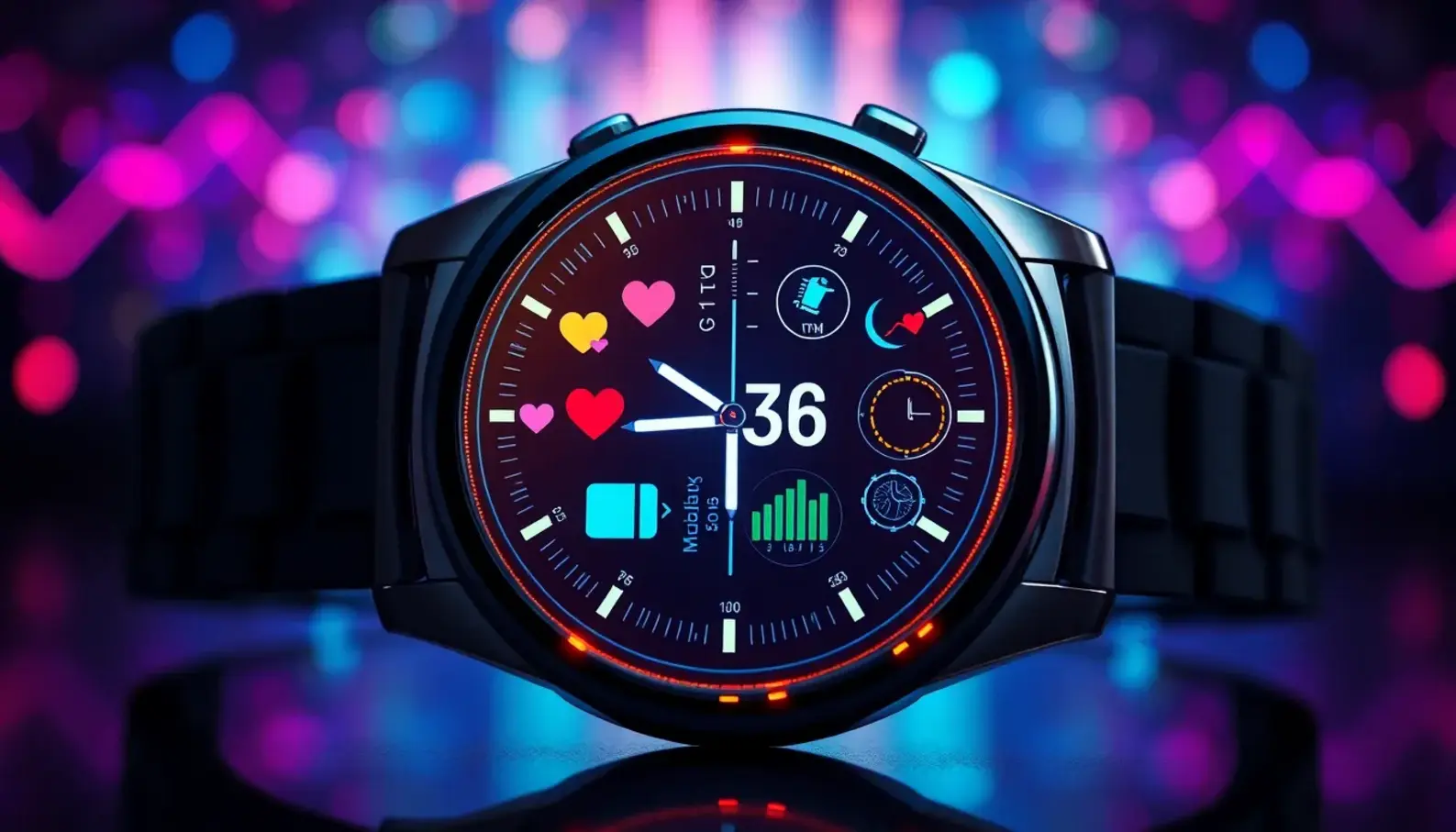A modern smartwatch illustrating real-time health monitoring features.