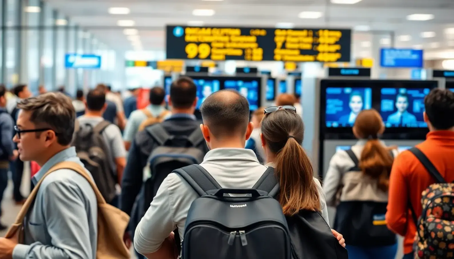 Travelers enjoy smoother airport experiences through biometric security checks.