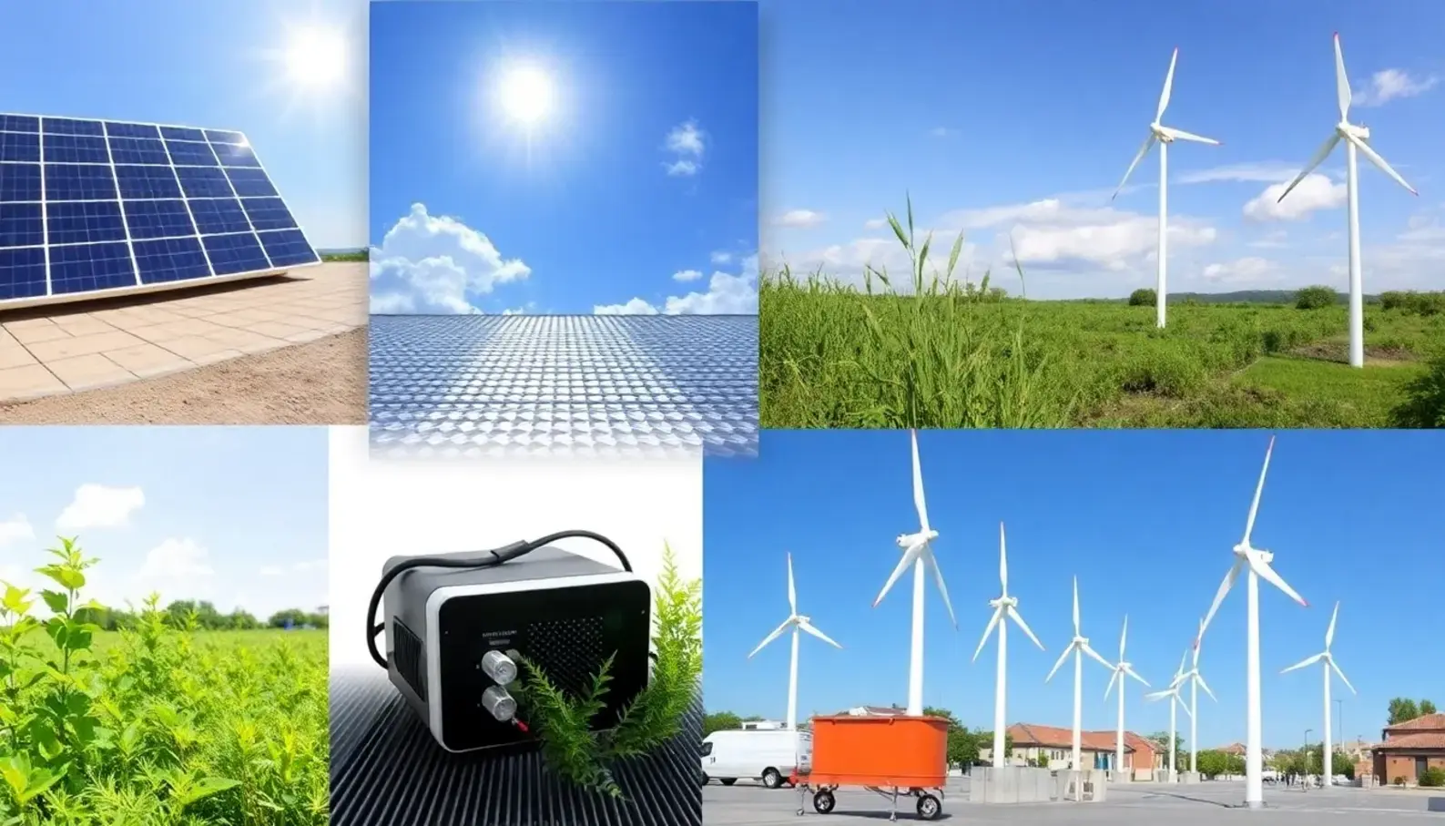 An overview of various energy harvesting technologies showcasing their applications.