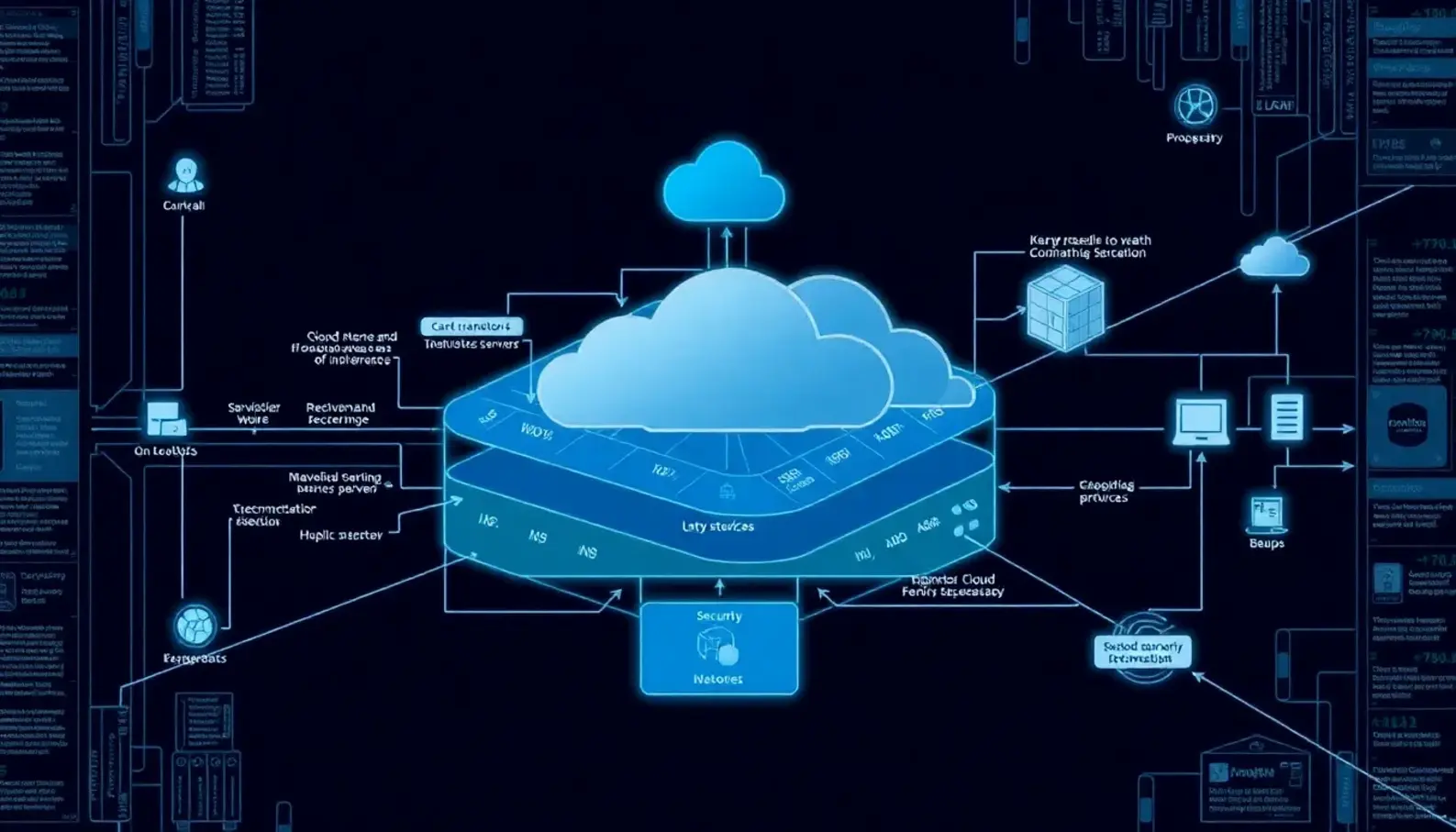 Visual representation of hybrid computing architecture and its layers.