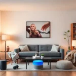 A collage of smart assistants in various home scenarios, illustrating functions and ease of use.