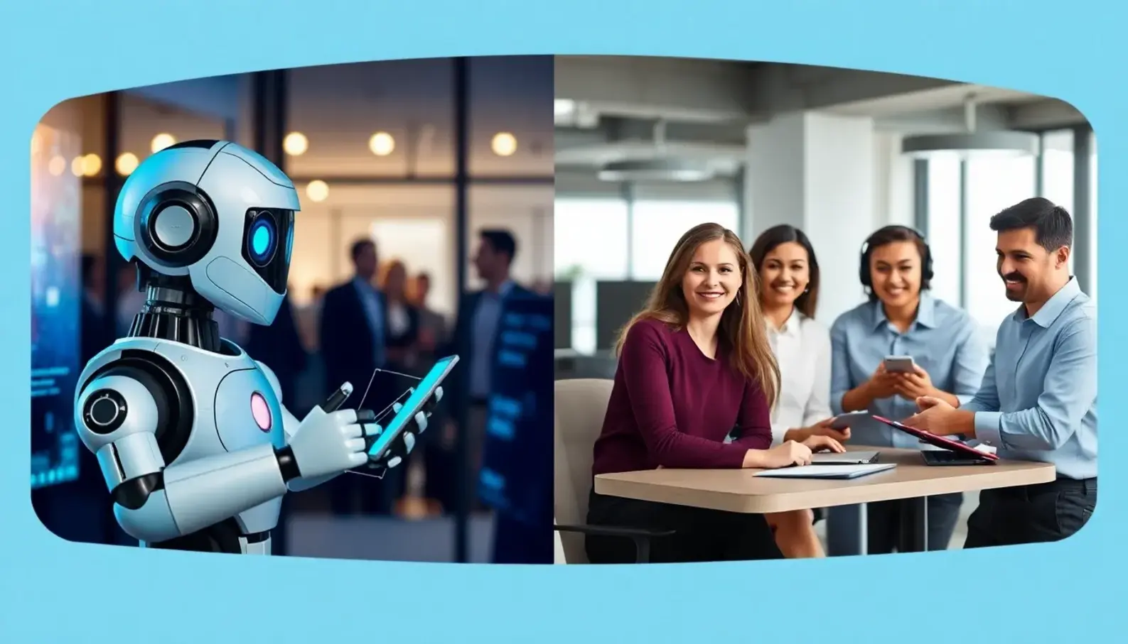 Chatbots and customer service teams working together.