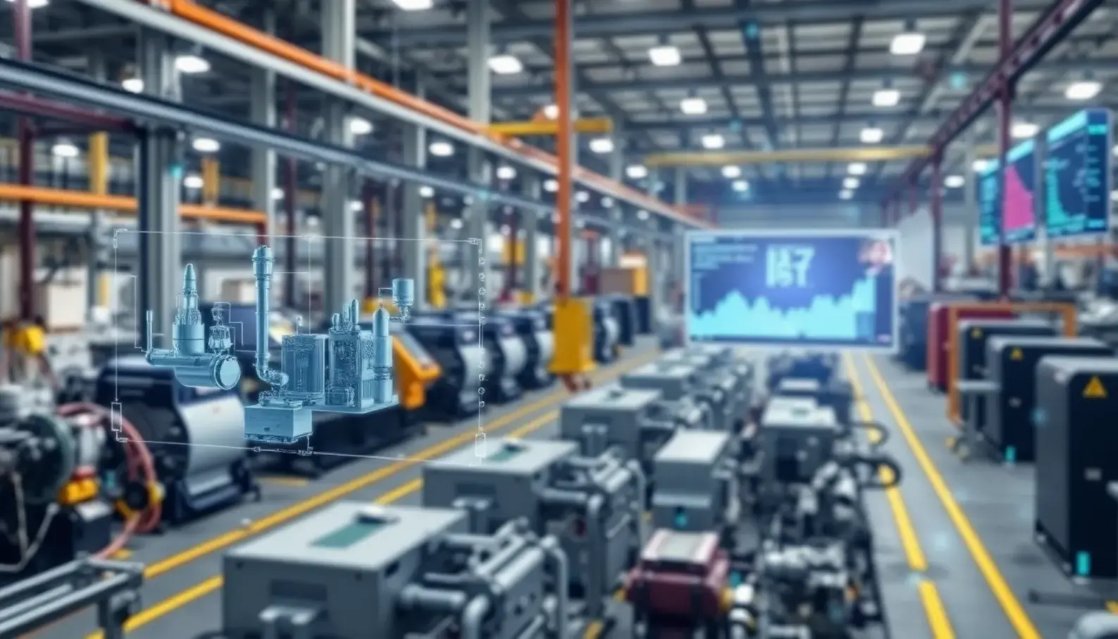 Visualizing the connection between physical machinery and its digital twin.