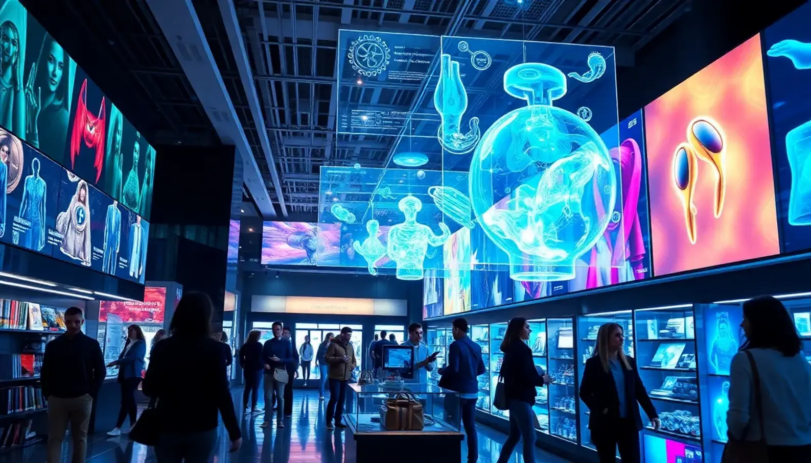 Revamped shopping experience with engaging holographic displays.