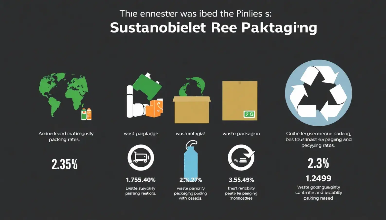 Comparison of traditional versus sustainable packaging impact on the environment.
