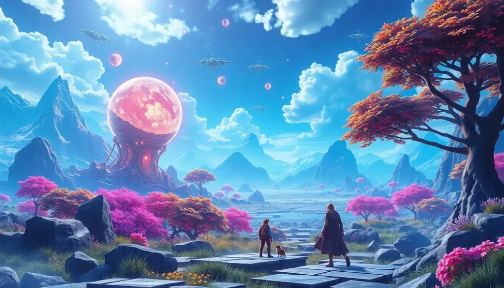 Futuristic AI-driven gaming visuals showcasing intricate game environments and player interaction.