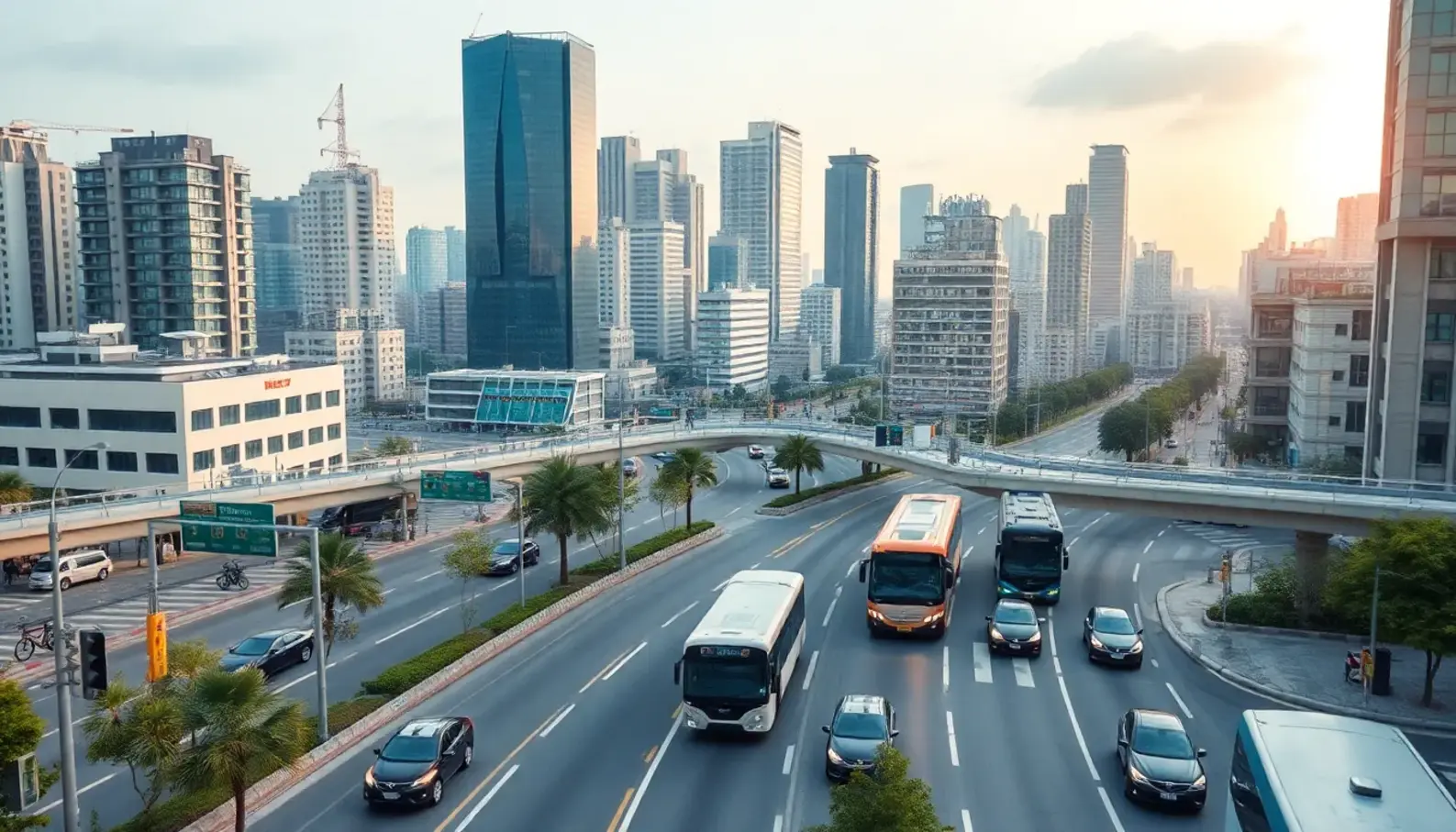 AI integrated into urban ecosystems for smarter city management.
