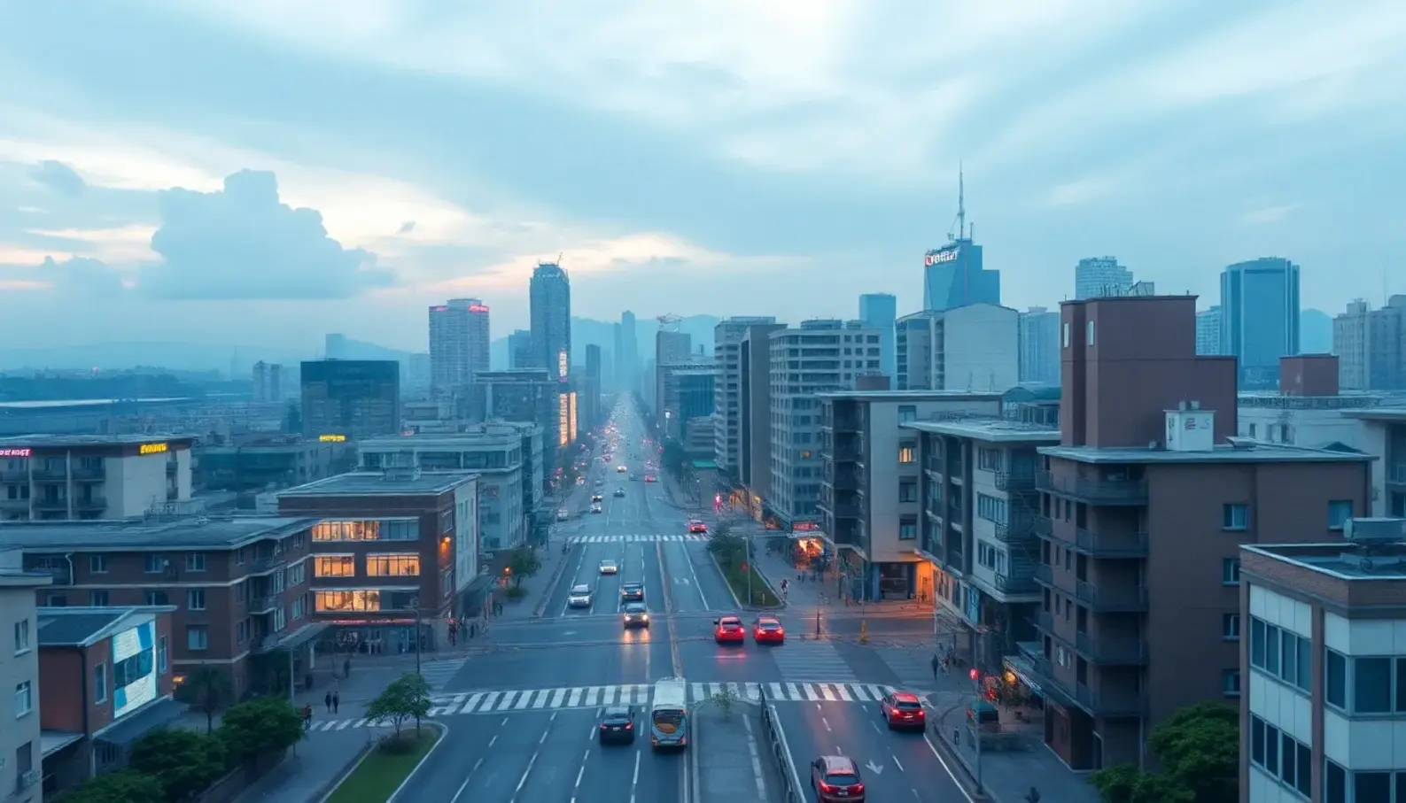 AI integrated into urban ecosystems for smarter city management.