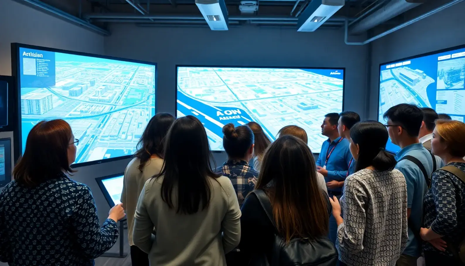 Urban planners leveraging AI for data analytics.