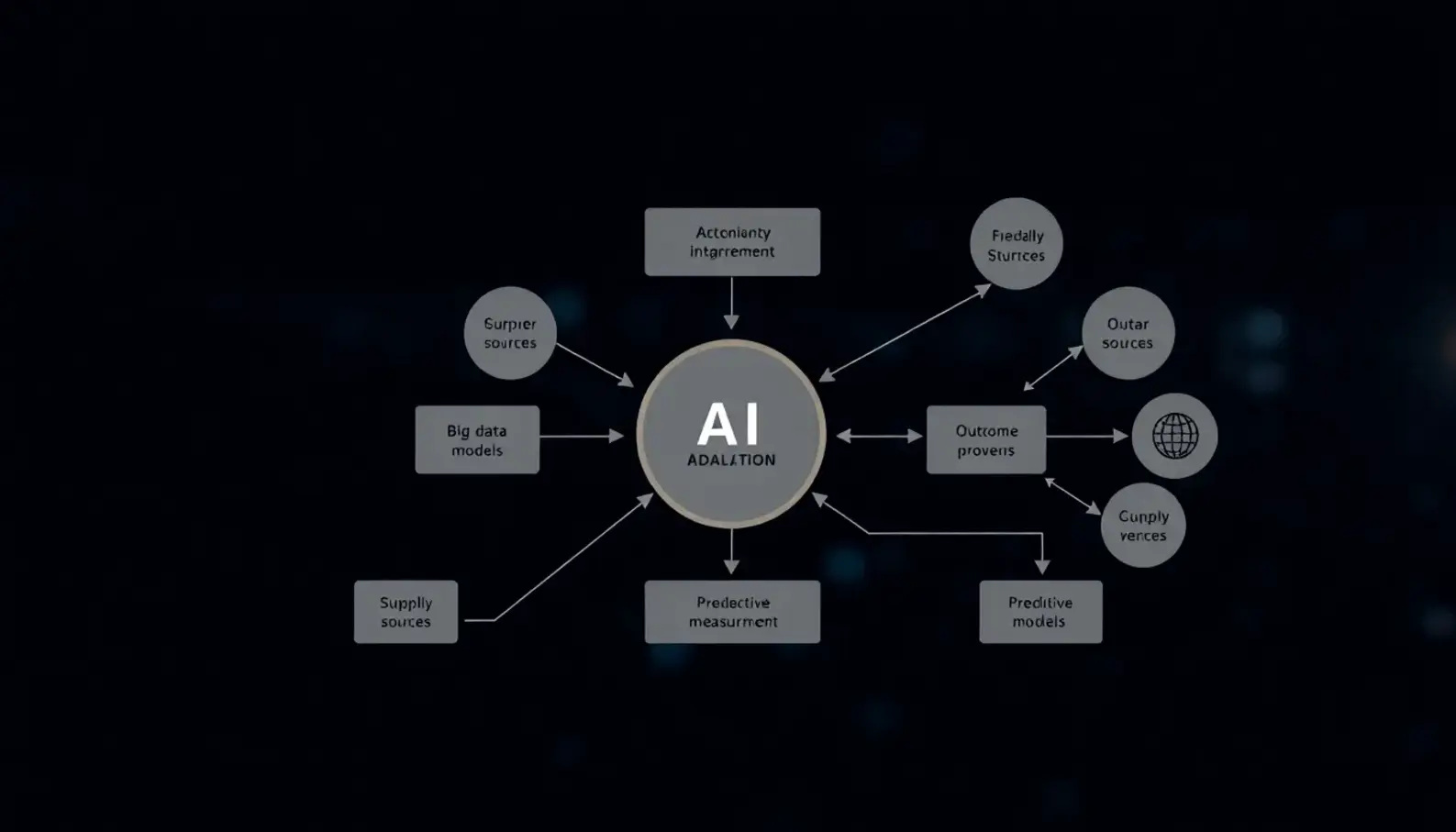A visual representation of AI applications in supply chain management, showcasing their roles in various operations.