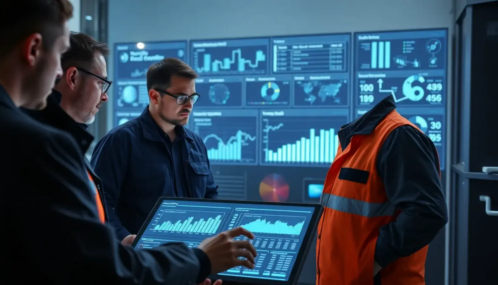 Real-time monitoring and analytics in a modern industrial setup.