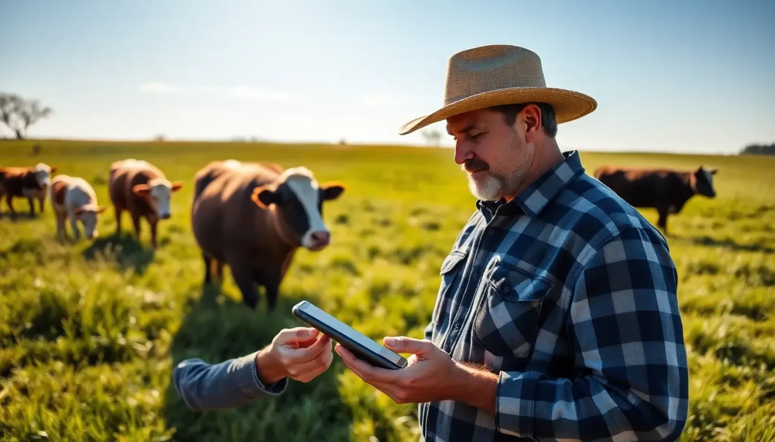 Drones providing real-time insights into crop health and soil conditions.