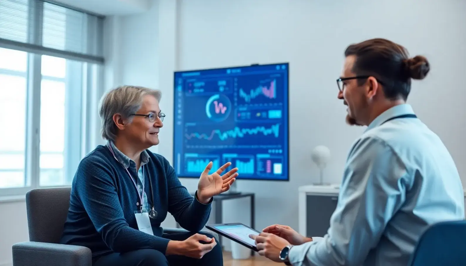 Researchers in a high-tech lab using AI systems for drug discovery and development.