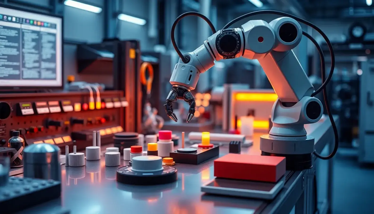 A robotics arm exemplifying Reinforcement Learning in action.