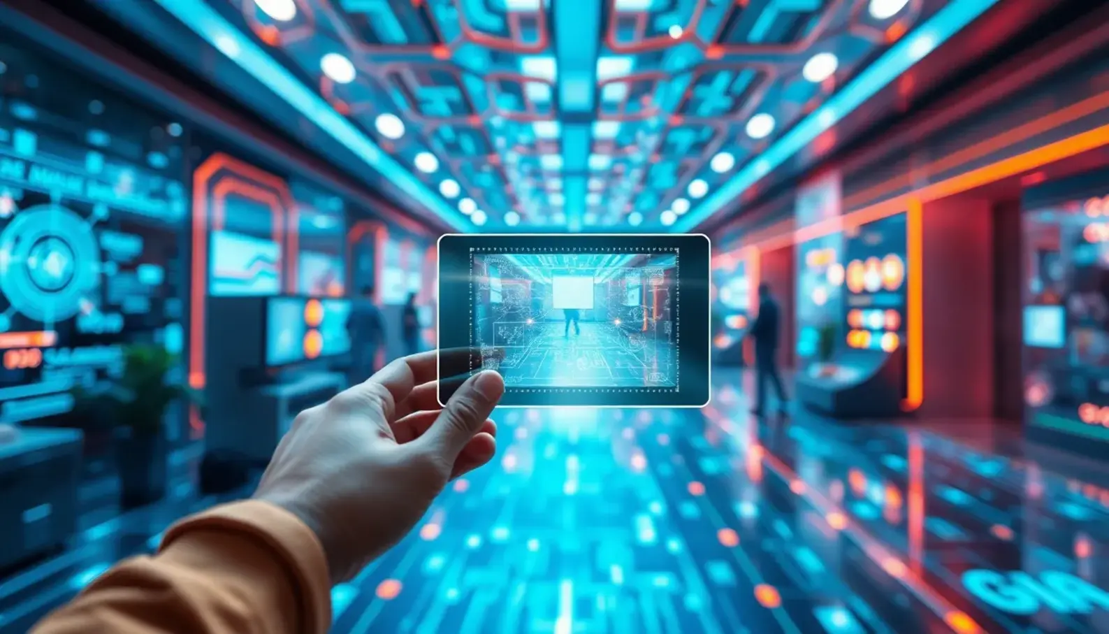 AI technologies enhancing the interface of an Augmented Reality application.
