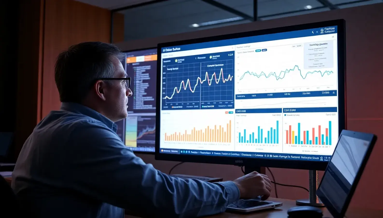 Researchers utilizing AI to analyze complex climate datasets.