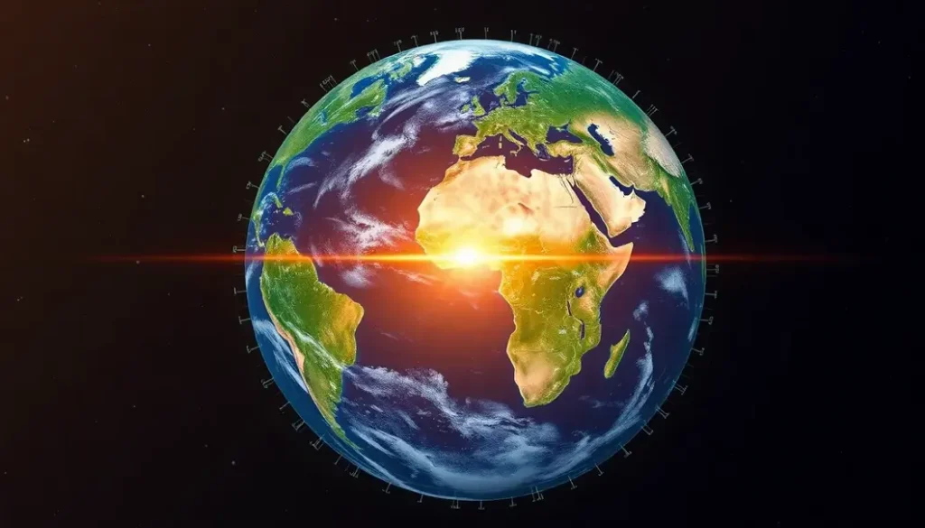 A vibrant depiction of Earth showcasing harmony between technology and environmental sustainability.