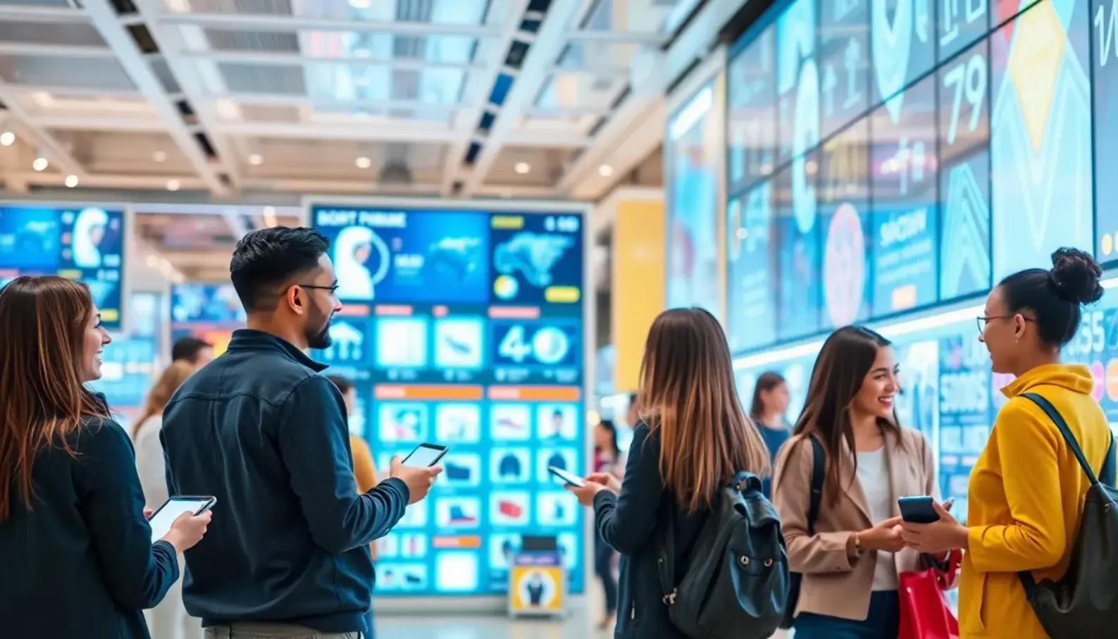AI analytics at work in a high-tech retail environment.
