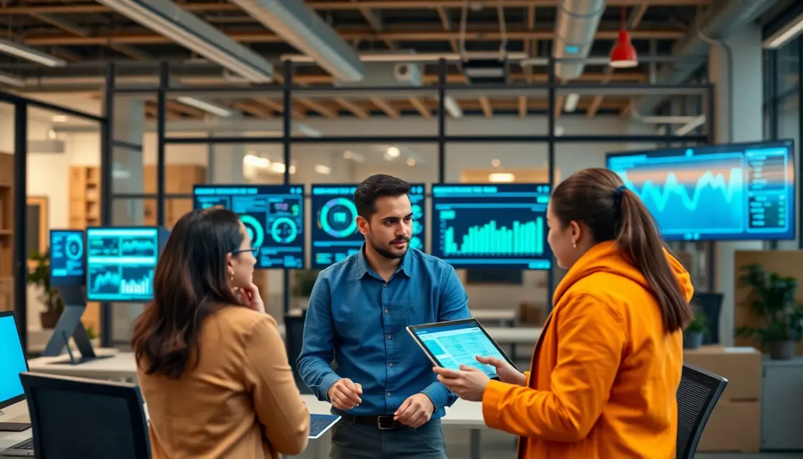 AI technologies facilitating real-time collaboration in modern supply chains.