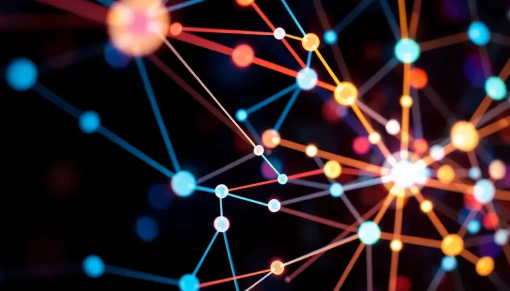 Abstract image symbolizing AI integration in supply chains, showcasing efficiency and compliance.
