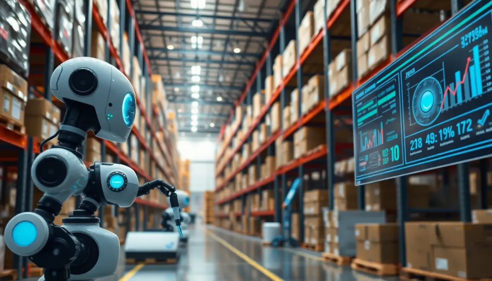 AI tools analyzing demand patterns and improving forecasting accuracy.