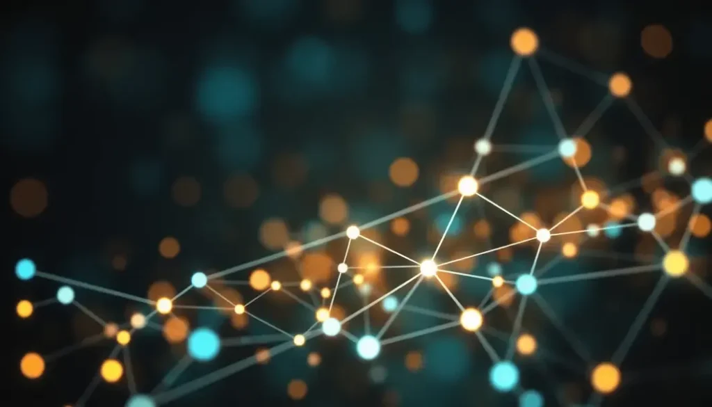 Abstract representation of AI-enhanced supply chains with a focus on personalization.