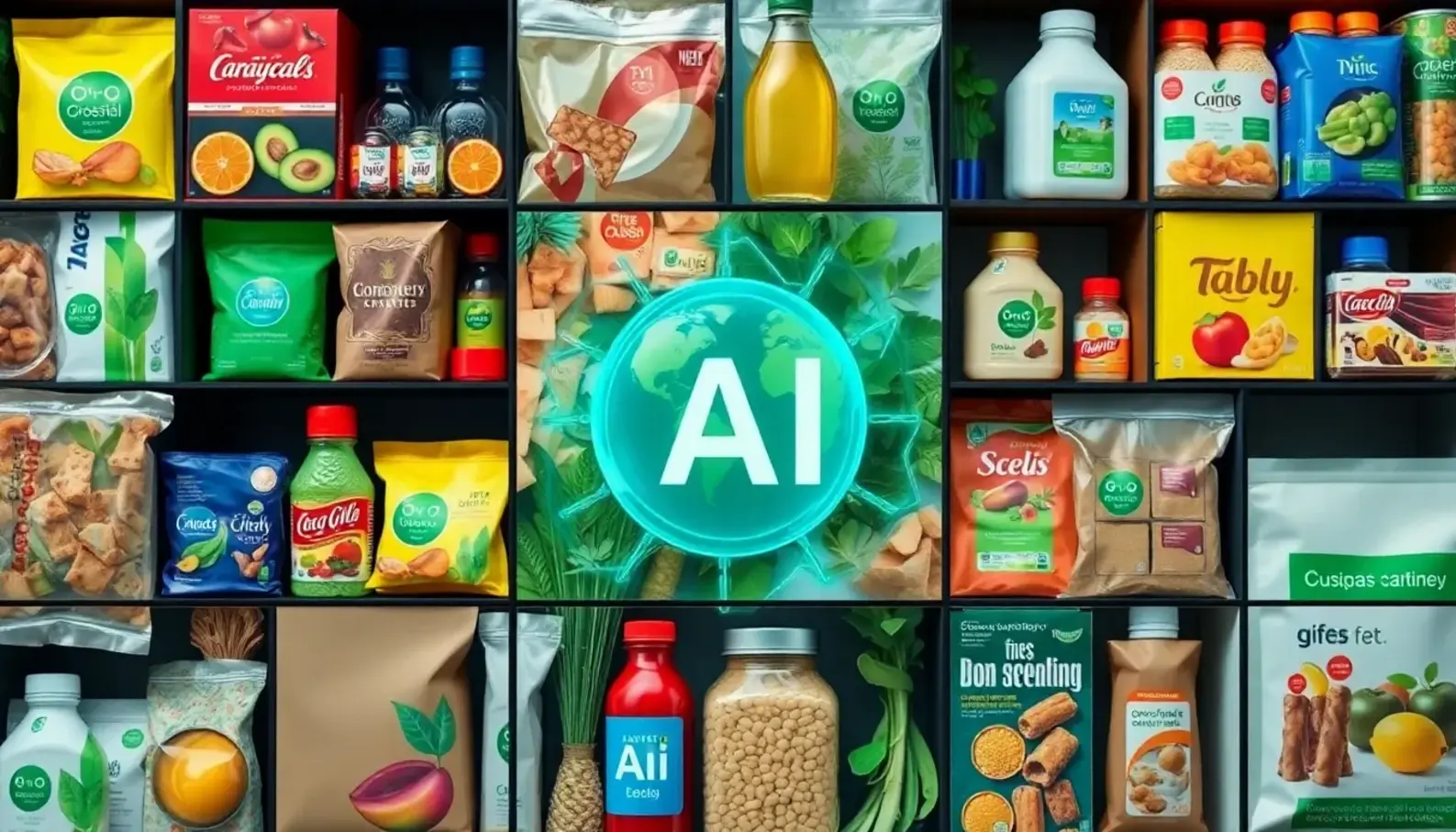 A visual representation of AI optimizing supply chain operations for sustainability.
