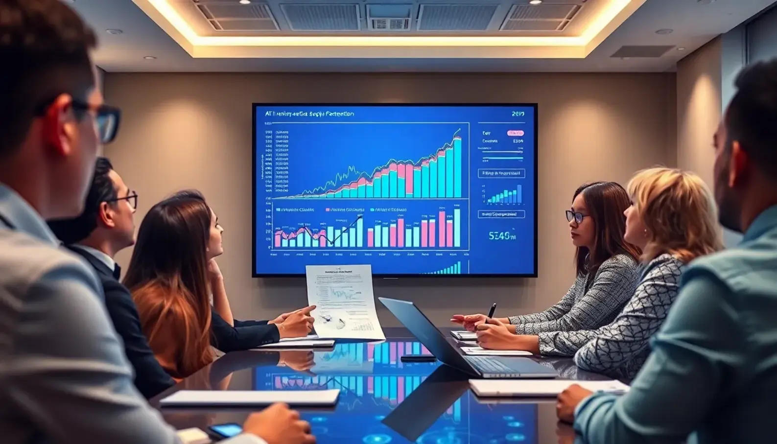 Legal professionals evaluating AI technologies in supply chain settings.