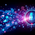 A graphic illustrating AI's impact on healthcare analytics.