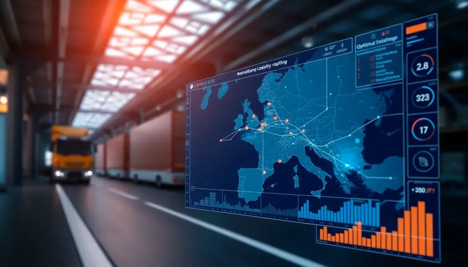 AI-powered dashboard illustrating demand forecasting accuracy and metrics.