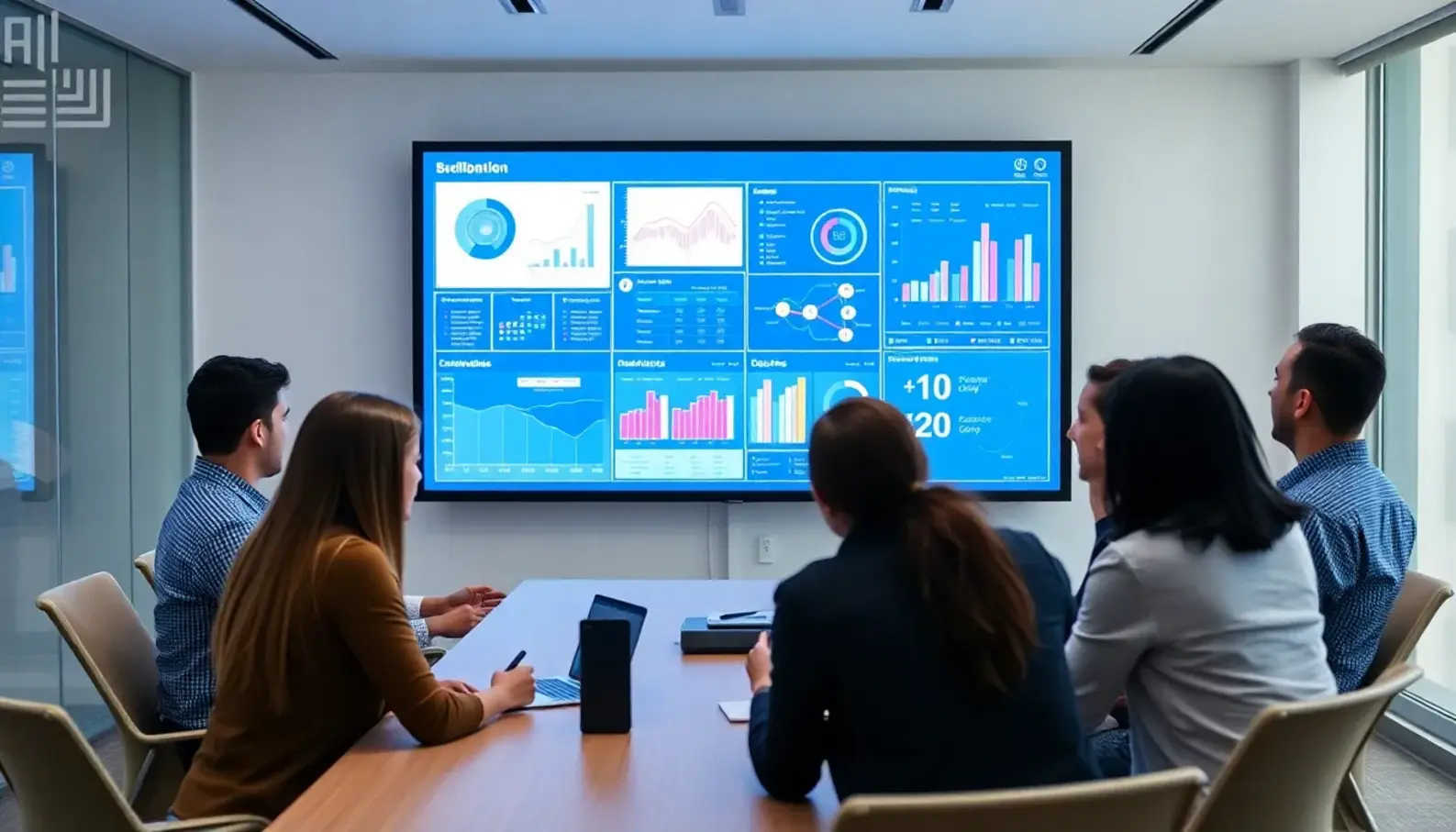 A high-tech warehouse demonstrating AI in action.