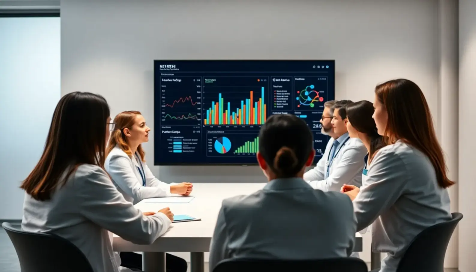 AI algorithms enhancing data analysis in healthcare.