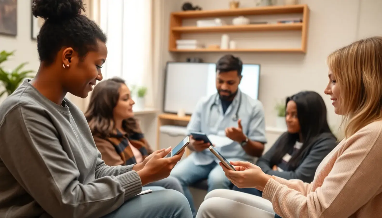 A healthcare professional utilizing AI analytics for personalized medicine.