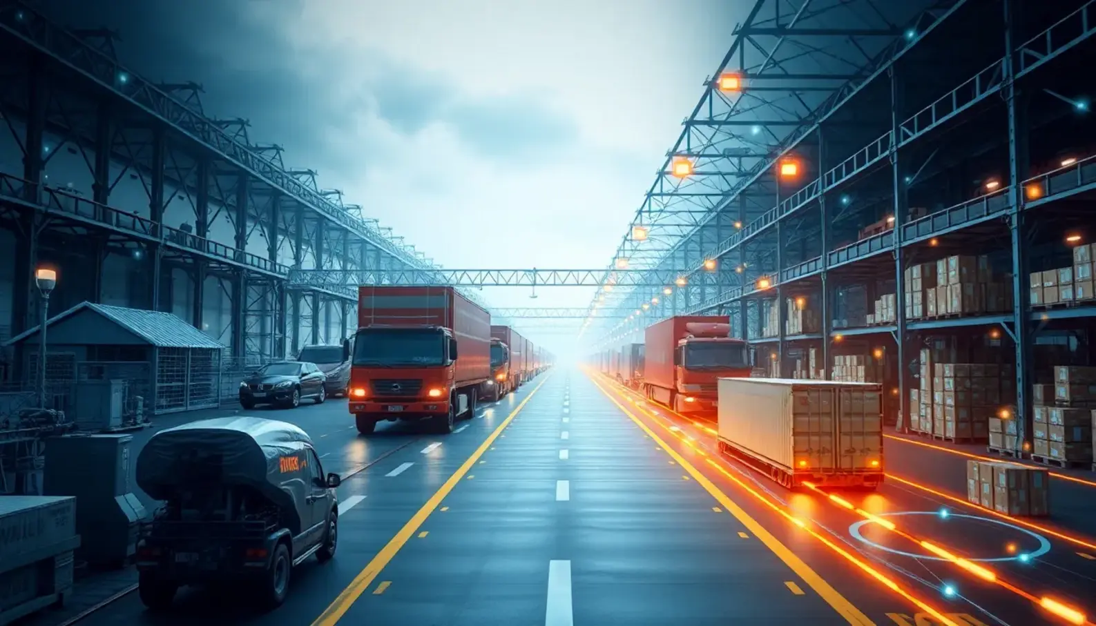 The evolution of supply chains from traditional methods to AI-driven processes.