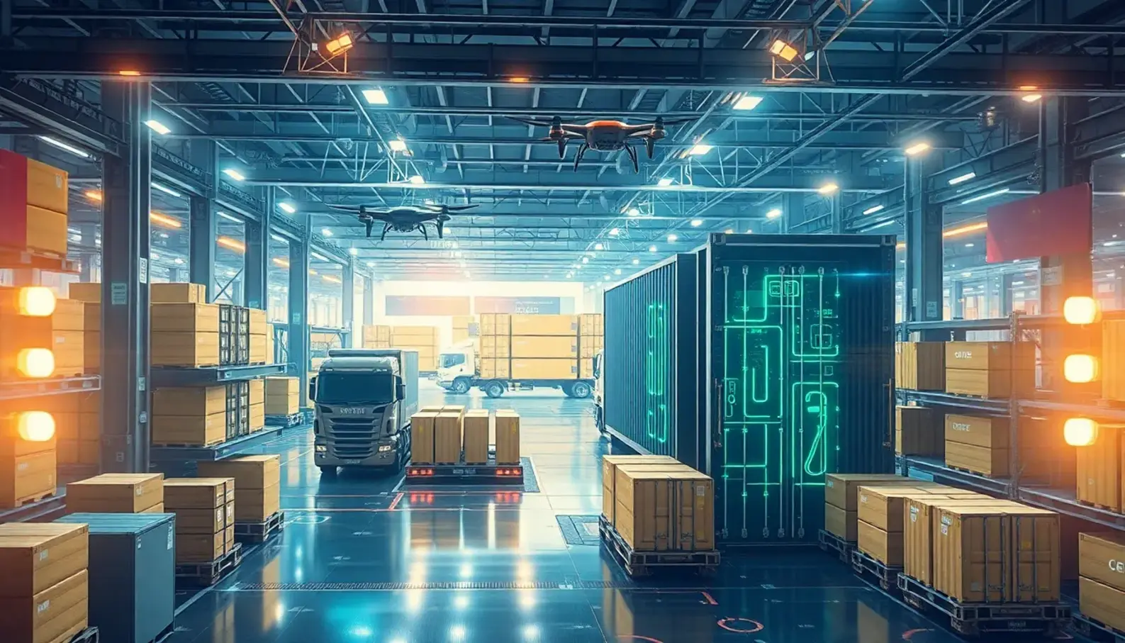 The evolution of supply chains from traditional methods to AI-driven processes.