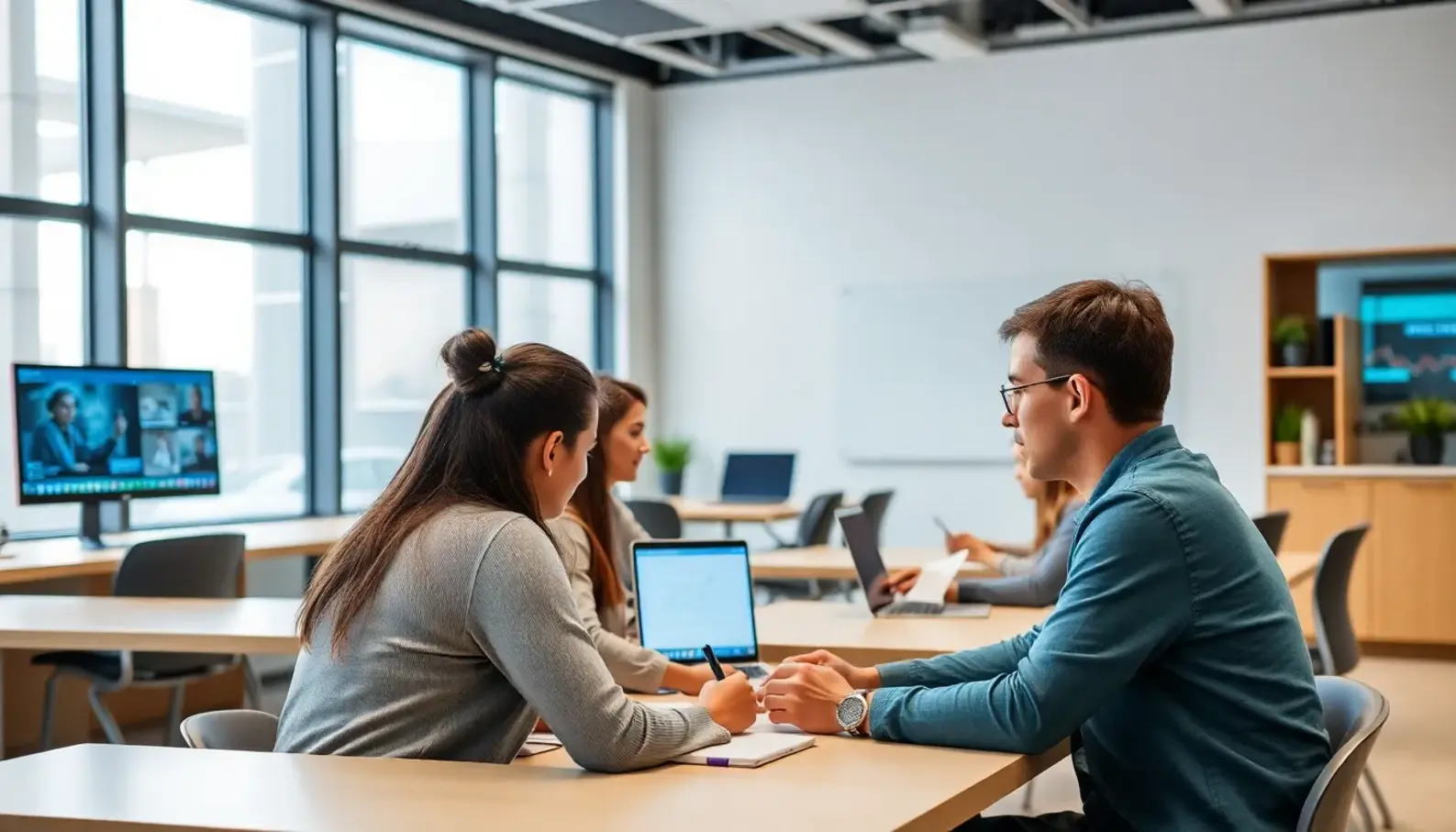 A healthcare professional utilizing AI analytics for personalized medicine.