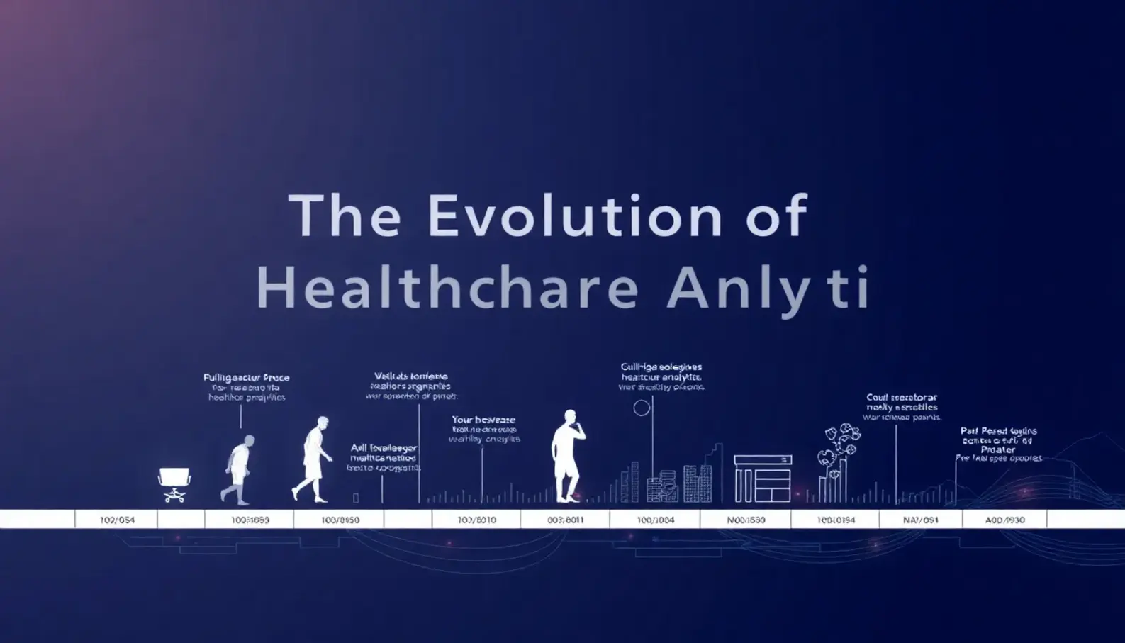 Timeline of healthcare analytics evolution highlighting the shift from traditional methods to AI technologies.