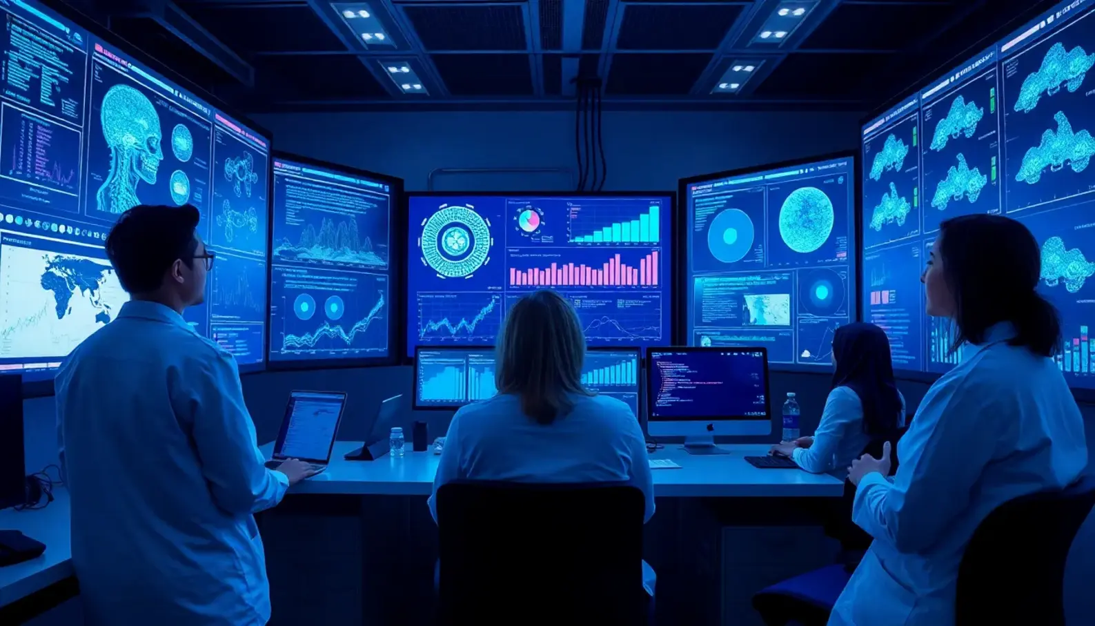 CFO analyzing predictive AI analytics for financial decision-making.