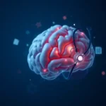 Digital representation of AI and healthcare analytics symbolizing innovation and integration.