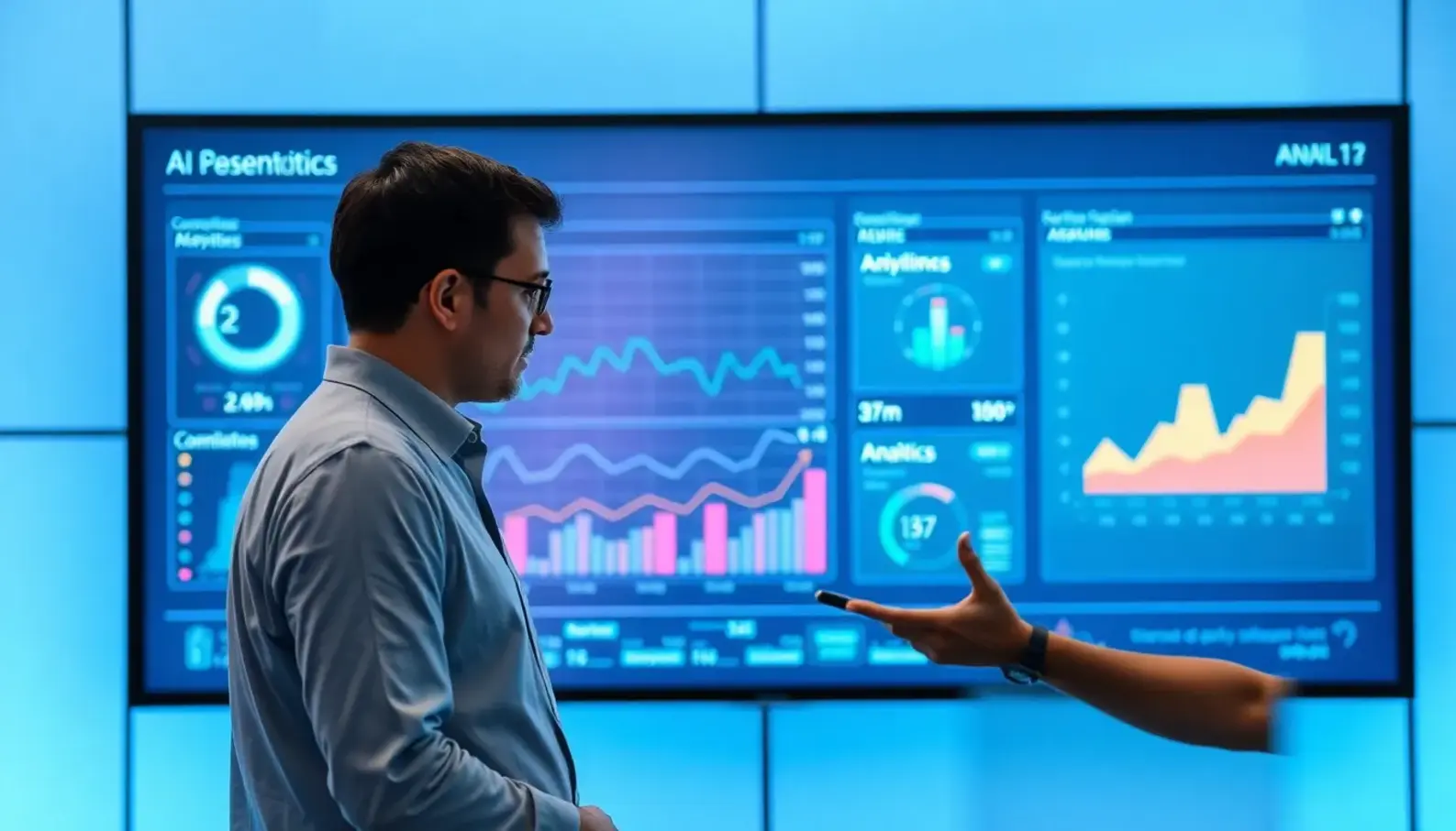 Modern healthcare professionals utilize AI for analytics, transforming data into actionable insights.