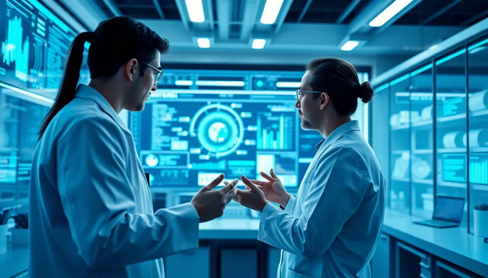 Modern healthcare professionals utilize AI for analytics, transforming data into actionable insights.