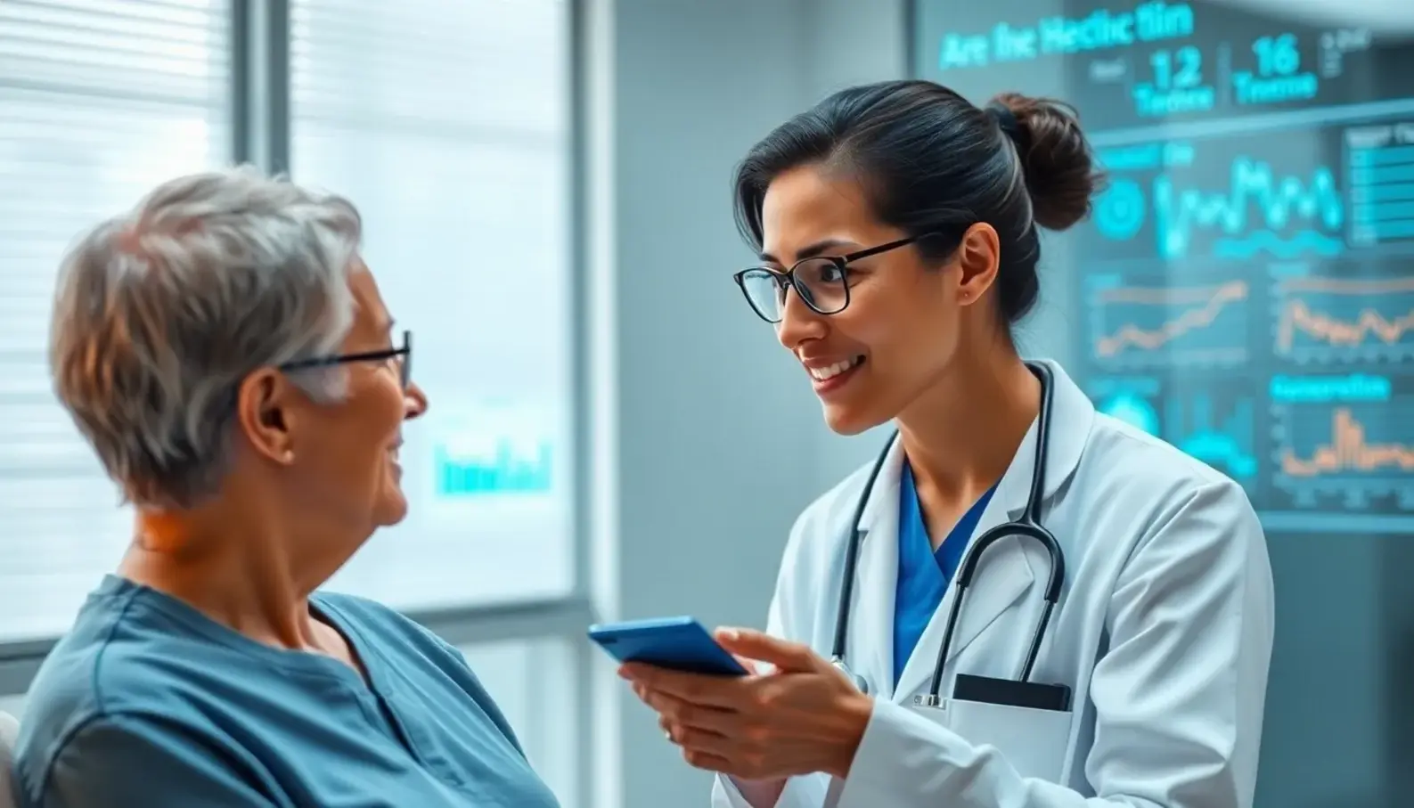 AI analyzing healthcare data to discover vital insights.