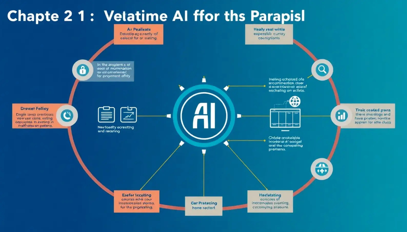 A collage illustrating AI technologies in healthcare analytics.