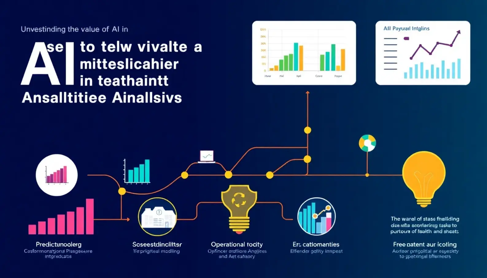 Infographic showcasing the various impactful use cases of AI in healthcare analytics.