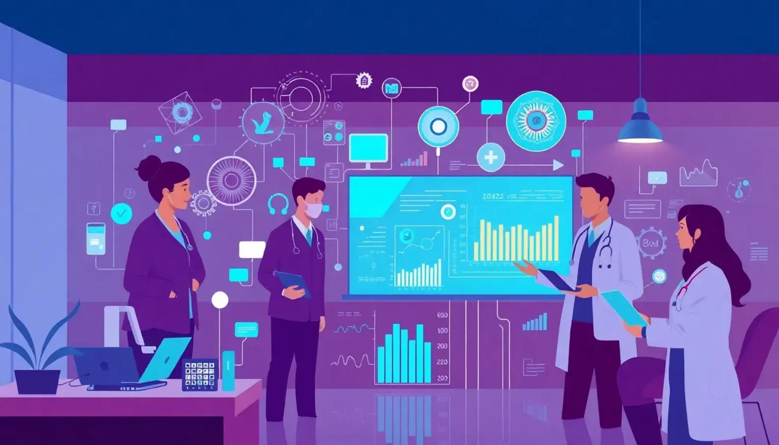 AI technologies driving healthcare analytics.