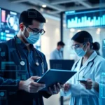 A modern depiction of AI integration in healthcare analytics.