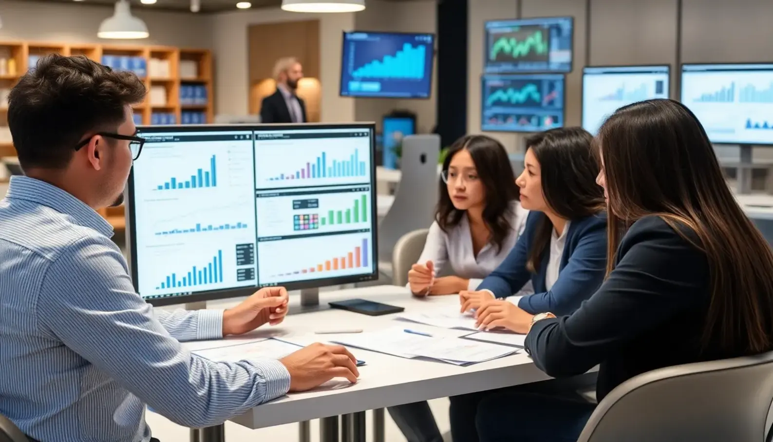 AI technology enhancing customer engagement in a retail setting.