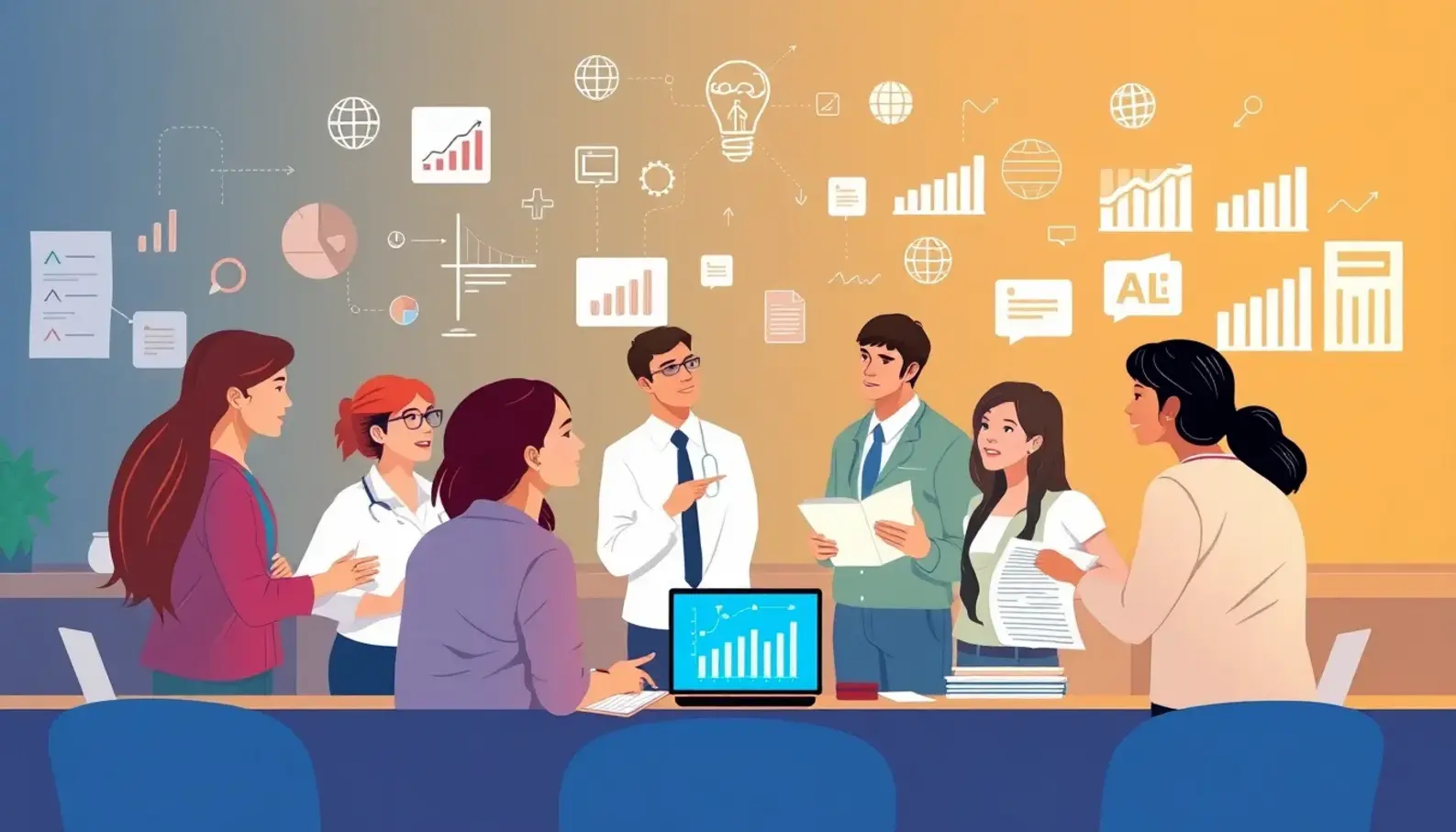 AI technologies driving healthcare analytics.
