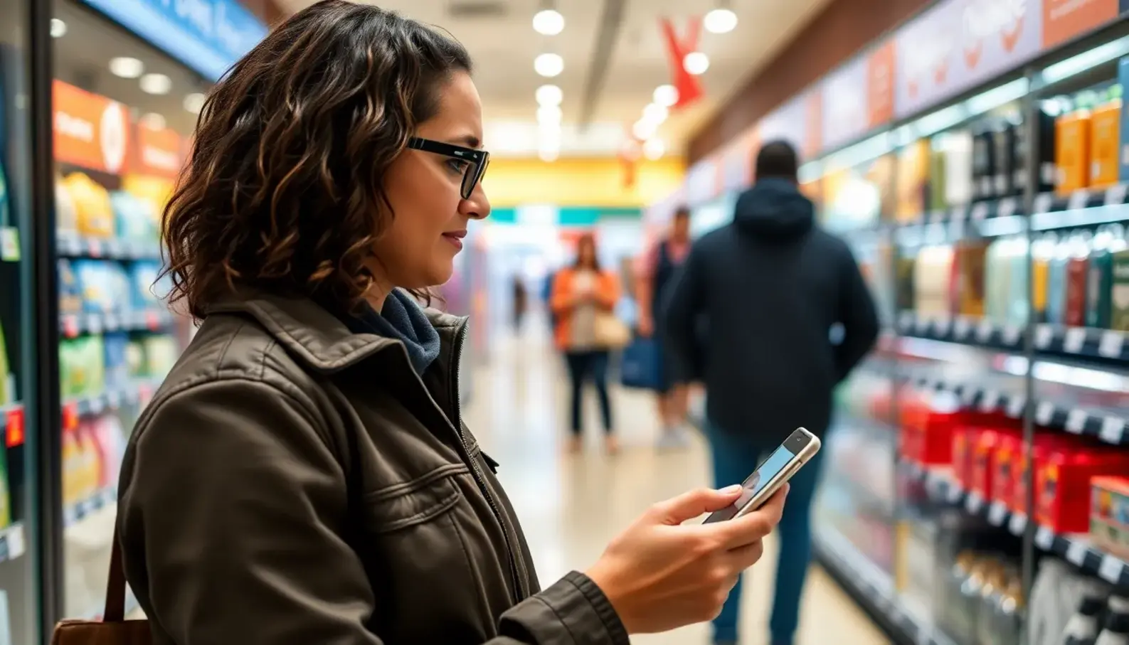 AI-driven surveillance system enhancing security in a retail environment.